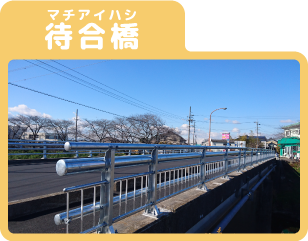 愛知県岩倉市五条川の待合橋（まちあいはし）