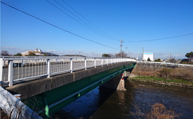 愛知県岩倉市五条川の広瀬橋（ヒロセハシ）